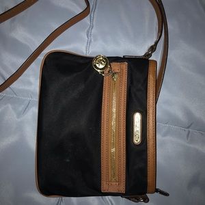 Michael Kors Black and Brown Cross Body Bag